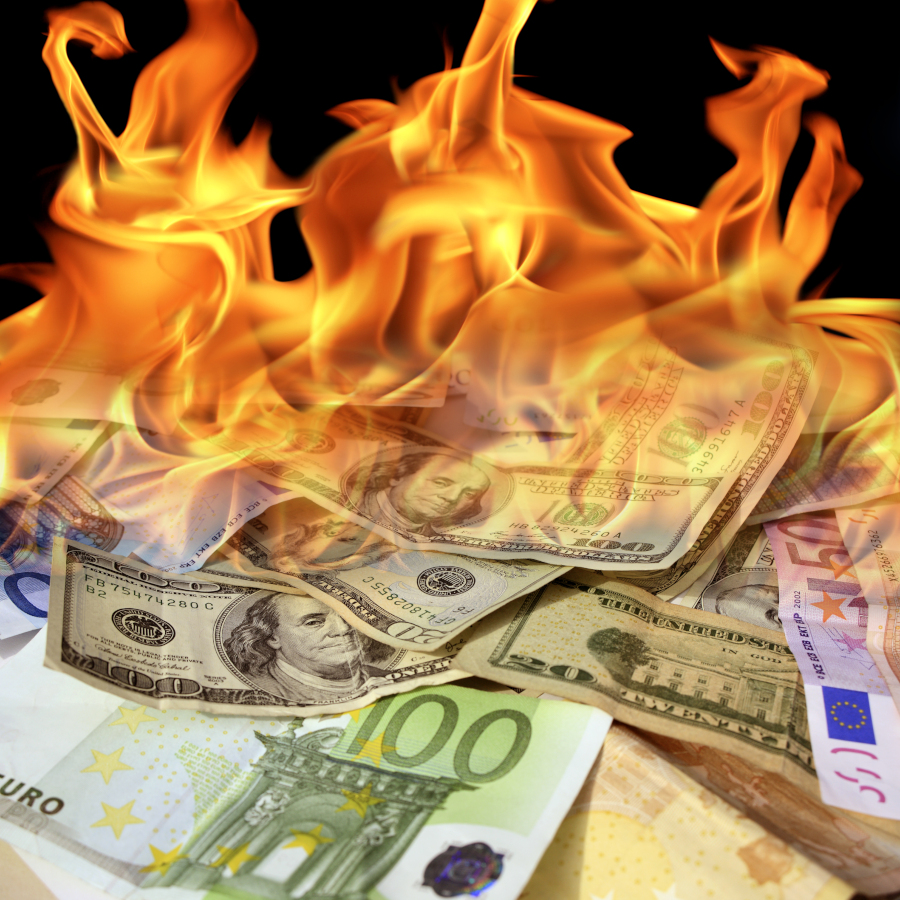 Paper Money Burning